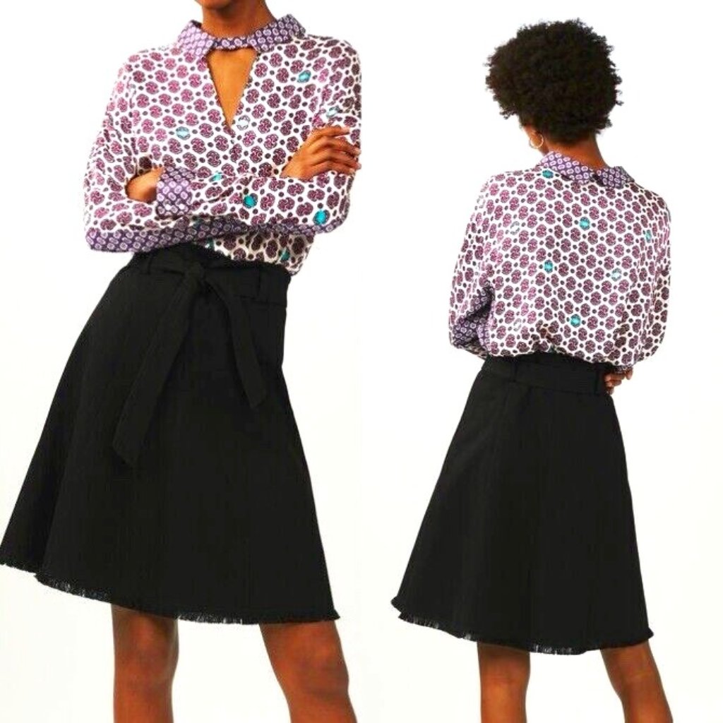 Maje| Jibella Black Denim Skirt|